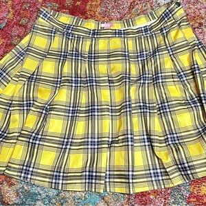 Best Frenemies Forever Yellow Plaid Pleated Skirt Dolls Kill Sugar Thrillz
